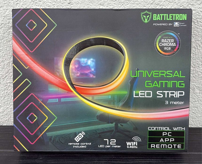 Pasek LED dla graczy Battletron Razer 3m uniwersalny, NOWA