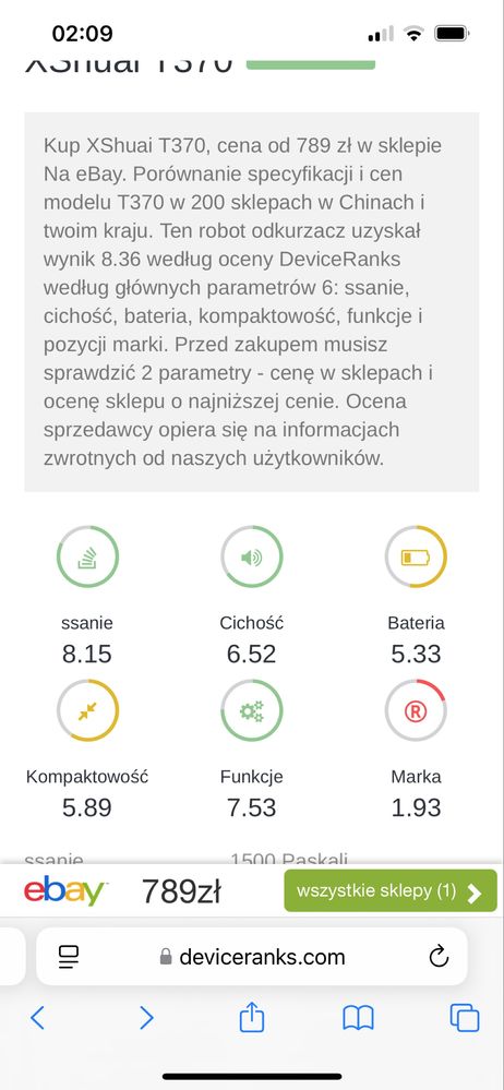 Odkurzacz robot z funkcja mopowania