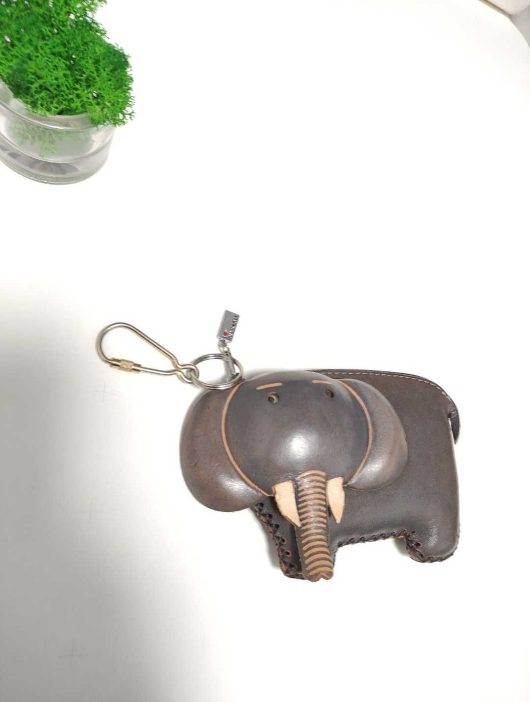 Art шкіряний гаманець слон монетниця / ключниця шкіра у вигляді слона