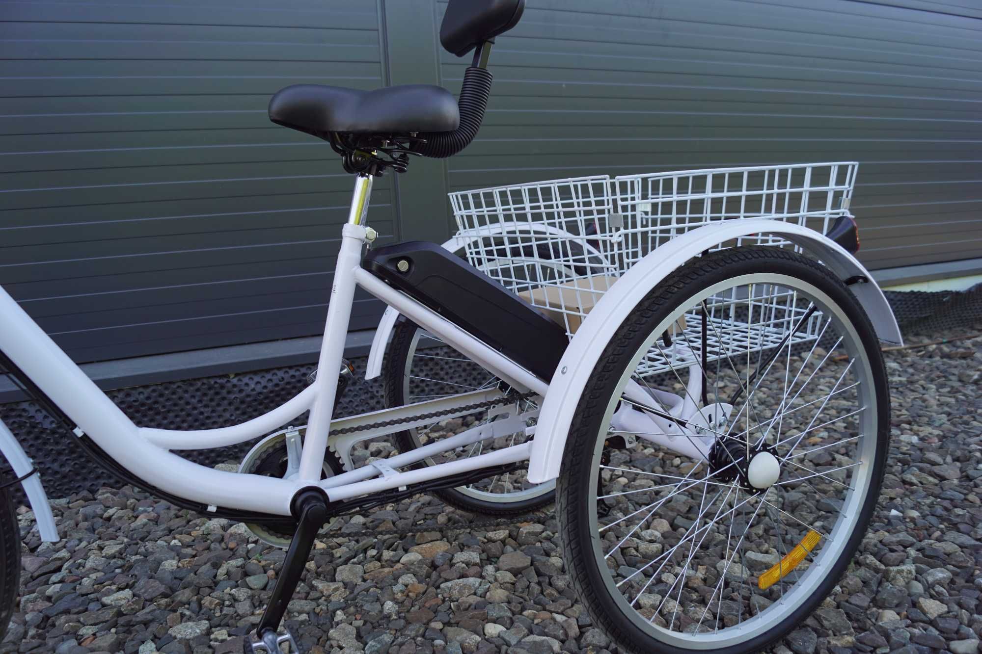 Rower elektryczny trójkołowy Cargo inwalidzki
