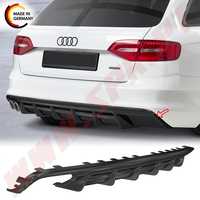 Difusor Traseiro Audi A4 B8 Sedan / Avant - PRETO MATTE