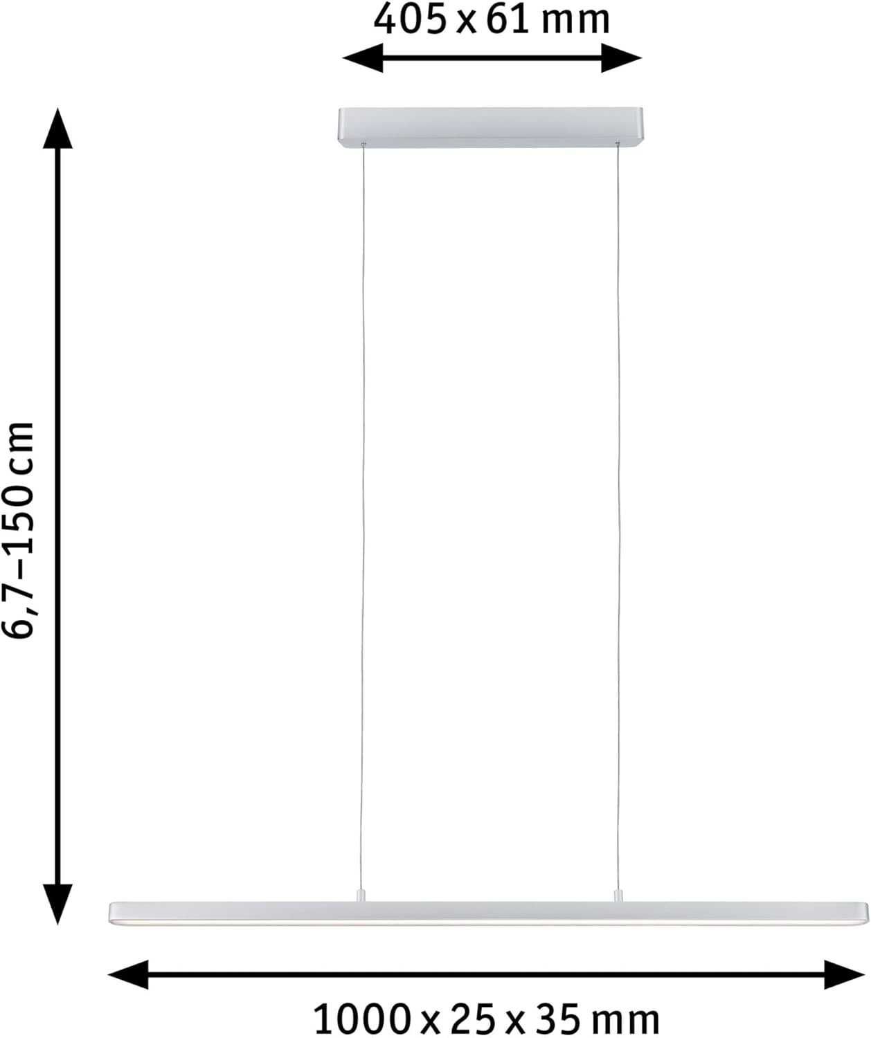 Paulmann 79900 Lampa wisząca LED Lento 1x42 W ściemnialna ciepła biel