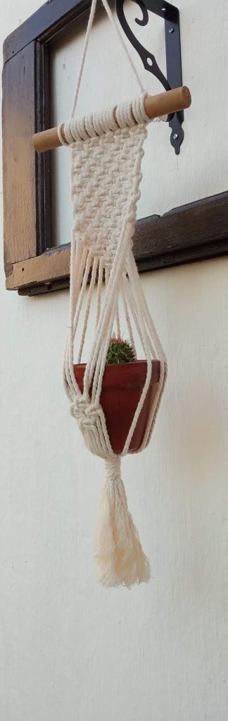 Suporte vasos macrame