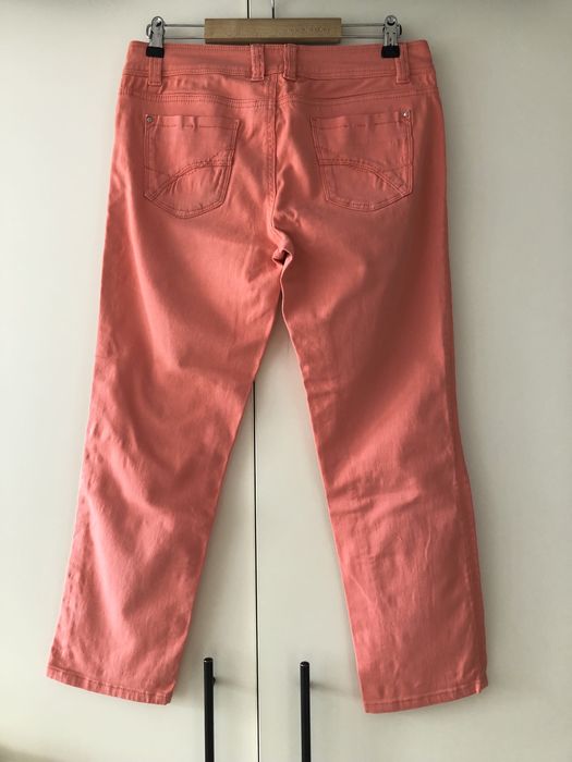 Jeansy Promod 7/8 łososiowe, rozmiar 40/M/L