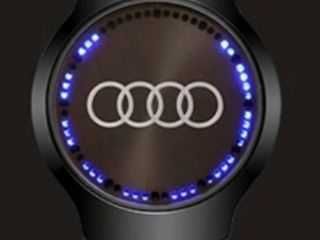 Часы новые сенсорные светодиодные Audi Touch Led Blue Hybrid