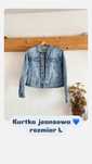 Kurtka damska jeansowa denim wiosenna bawełniana Basic klasyczna L/40