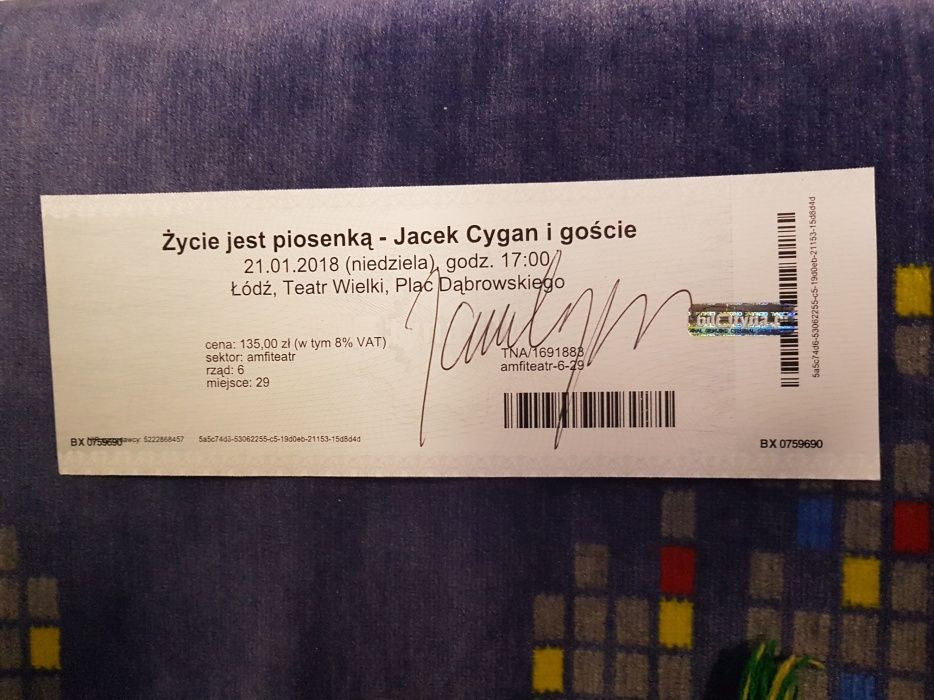 Autograf Jacek Cygan