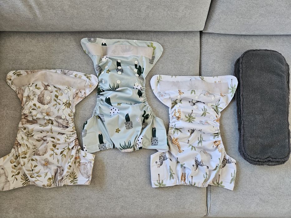 Pieluszki Wielorazowe kieszonki z wkładem 3szt