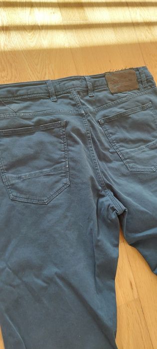 Calças Sarja Azul Navy Homem Suits Inc