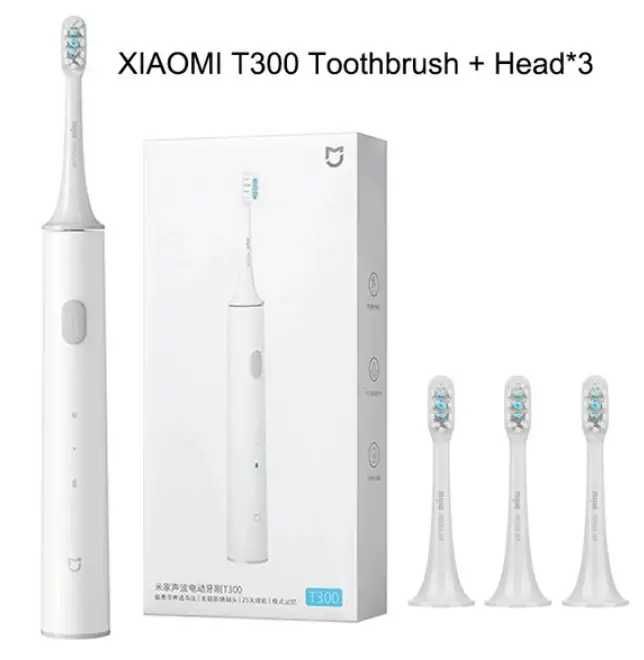 Электрическая зубная щетка Xiaomi MiJia T300 (White) + 3 насадки
