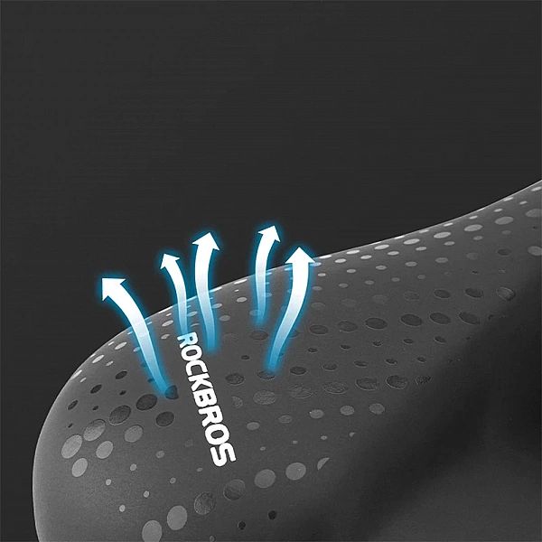 Siodełko rowerowe Rockbros MTB + lampka - czarne