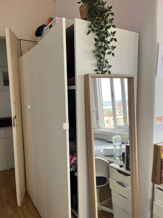 PLATSA Roupeiro c/2 portas, branco/Fonnes branco