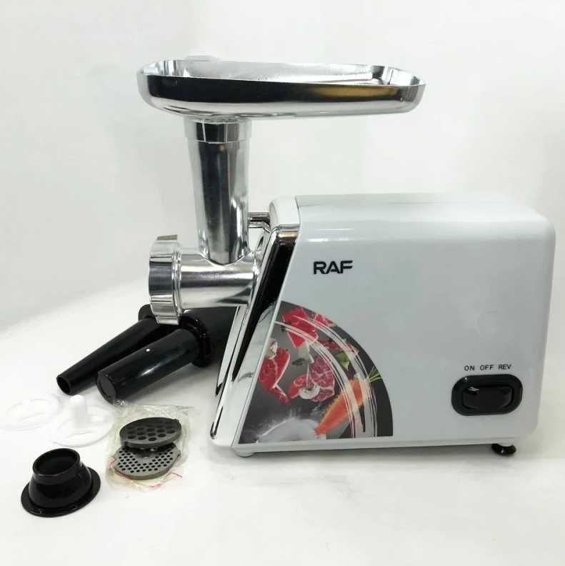 Мясорубка RAF R.3368 2500W из нержавеющей стали, 3 насадки