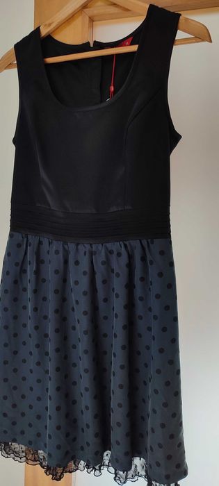 Vestido preto e cinzento Esprit