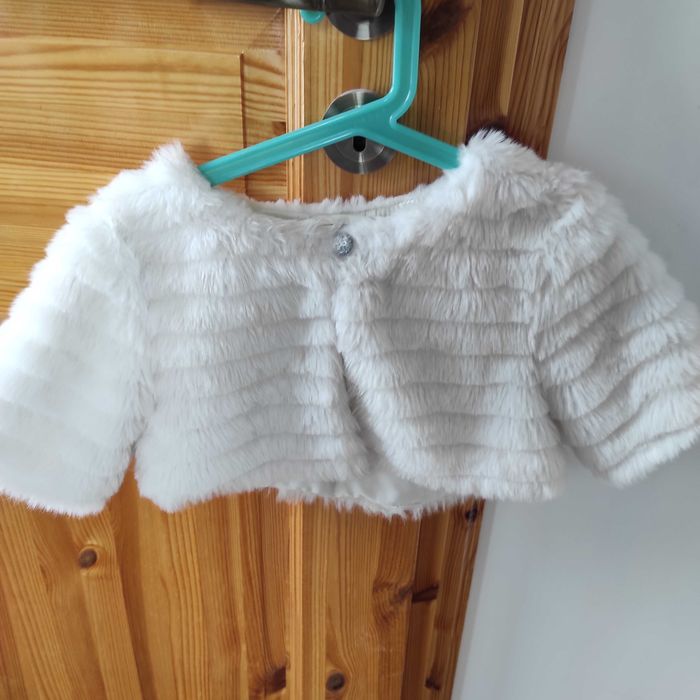 Spódniczka Wójcik 134 i biały kożuszek h&m  128