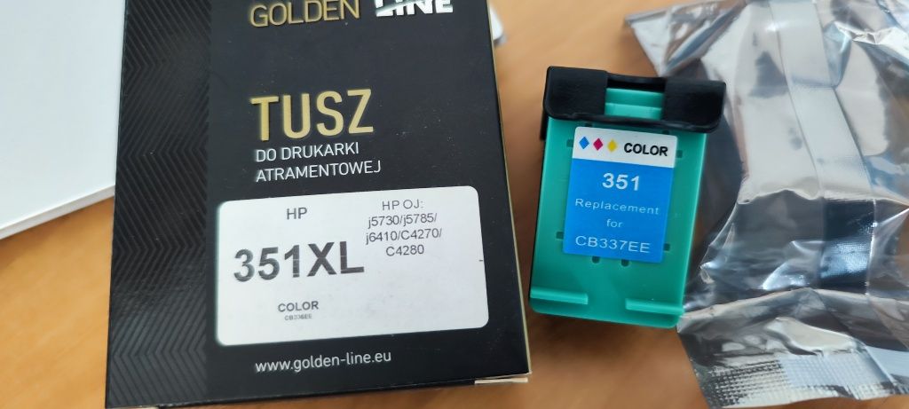 Nowy tusz do drukarki HP 351 XL Kolor Color