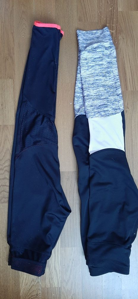 Legginsy sportowe 2 pary decathlon 140-146