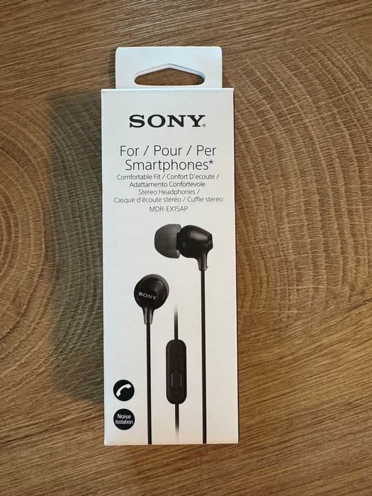 Nowa klawiatura Logitech K120 + słuchawki Sony MDR-EX15AP + mysz A4