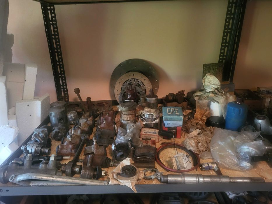 Części Syrena, Warszawa, Żuk, Wołga, Gaz, Pobieda, motocykle, PRL