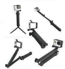 monopod extensor 3 way GoPro Tripé Tripod