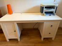 Biurko białe duże drewno Ikea