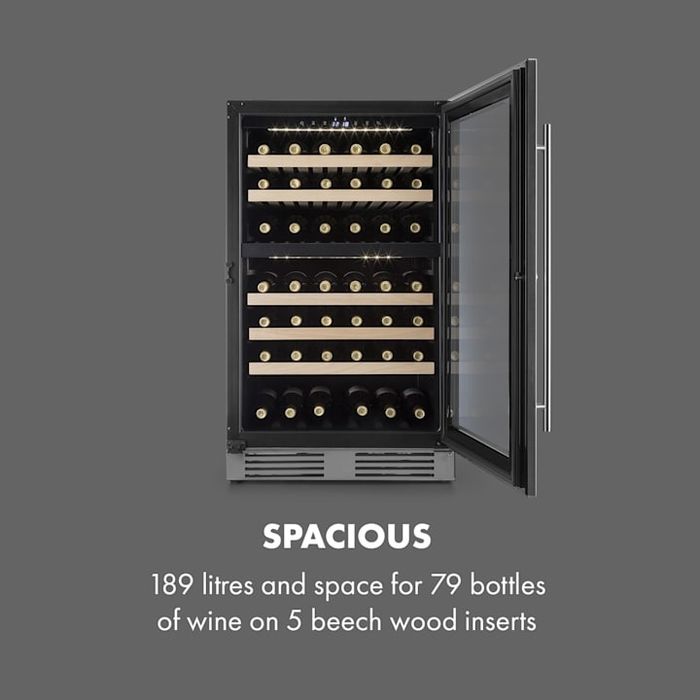 Nowa Winiarka Chłodziarka Lodówka na Wino Klarstein Vinovilla Duo 79