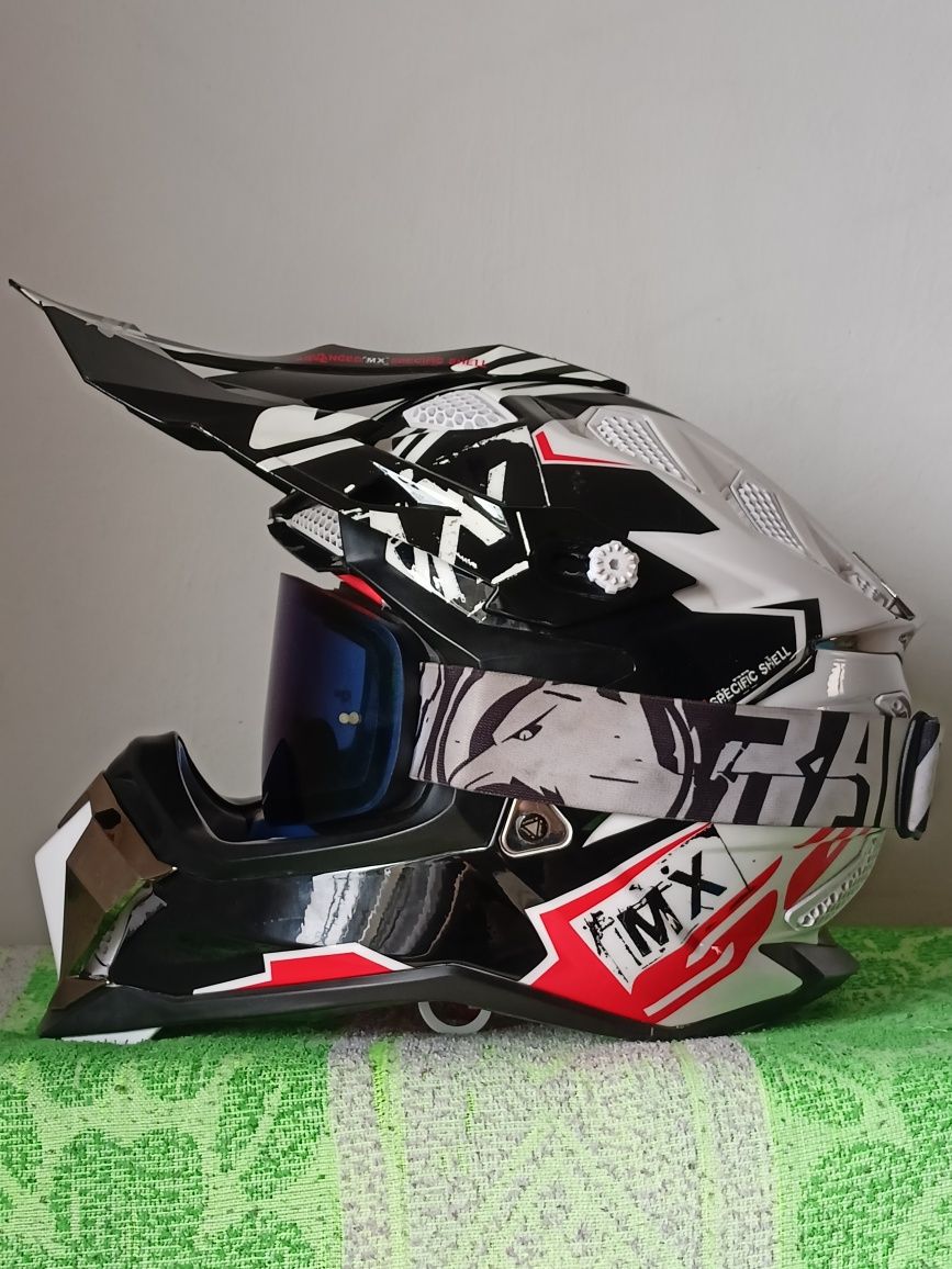 Kask Cross Enduro LS2 MX470 subverter emperor Red White roz. M