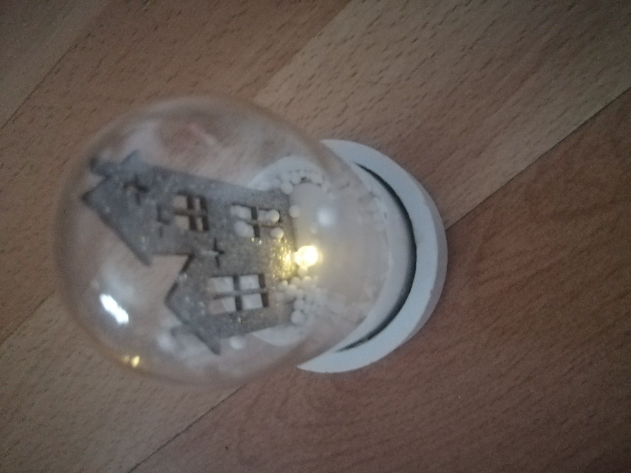 Dekoracja szklana Led, świąteczna
