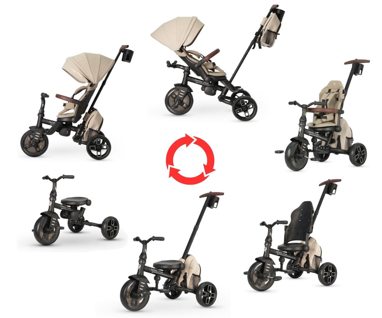 Rowerek Trójkołowy Comfo Max Beige Qplay