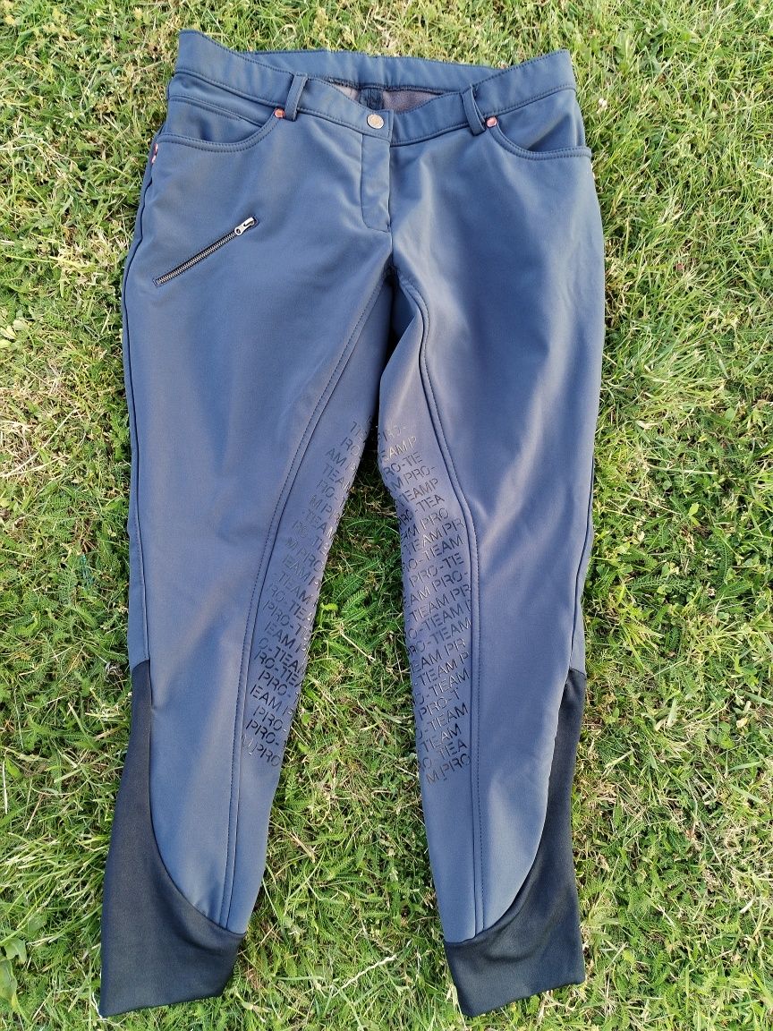 Bryczesy zimowe softshell, ocieplane, pełny sylikonowy Lej, romaie 44