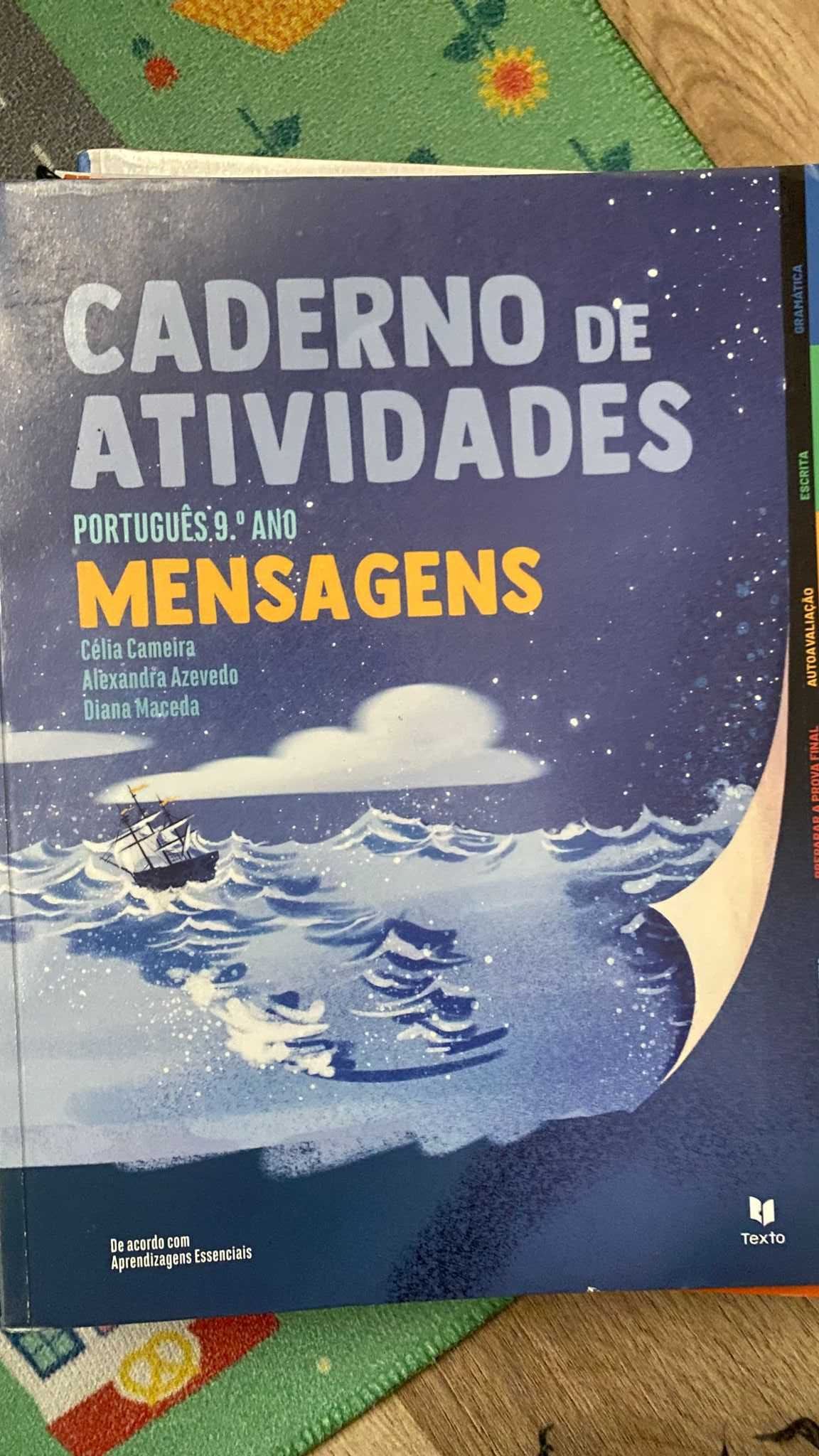 Conjunto de livros de fichas do 9 ano encadernados