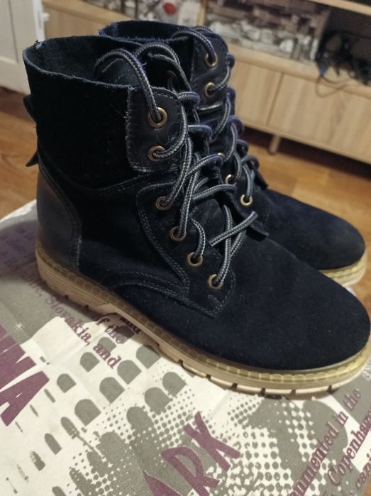 Ботинки женские демисезонные, натуральная замша 38 р.