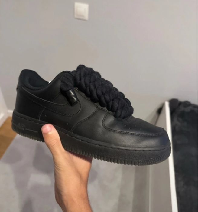Air force rope laces pretas