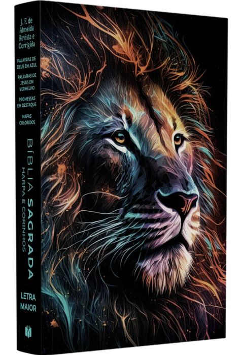 Bíblia Sagrada Leão Colorido NOVA | ARC | Letra Maior