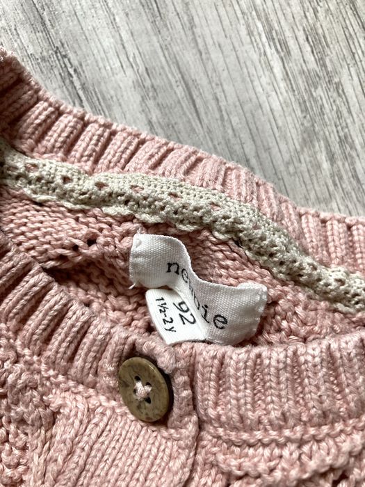 86-92 Kappahl Newbie sweterki ażurowe jeansy dziewczęce