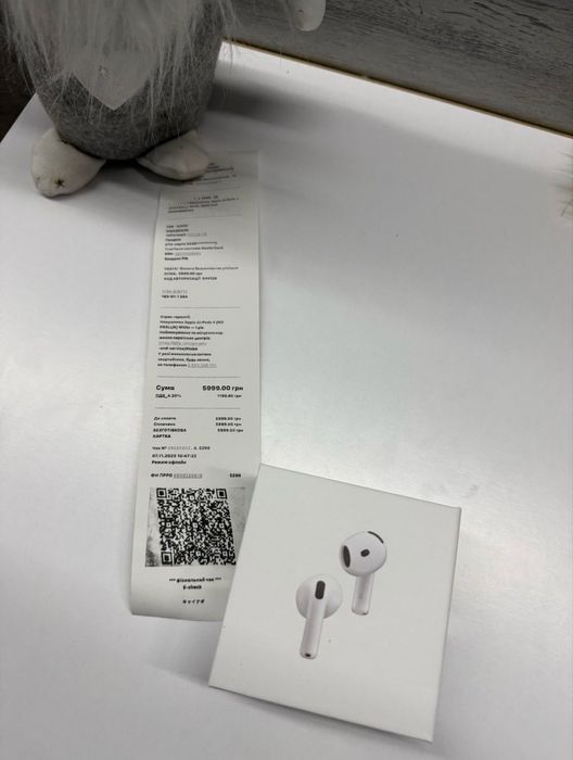 Наушники airpods Apple 4 новые с чеком беспроводные Bluetooth