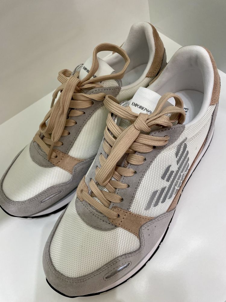 Emporio Armani sneakersy X3X058 XL481 białe nude