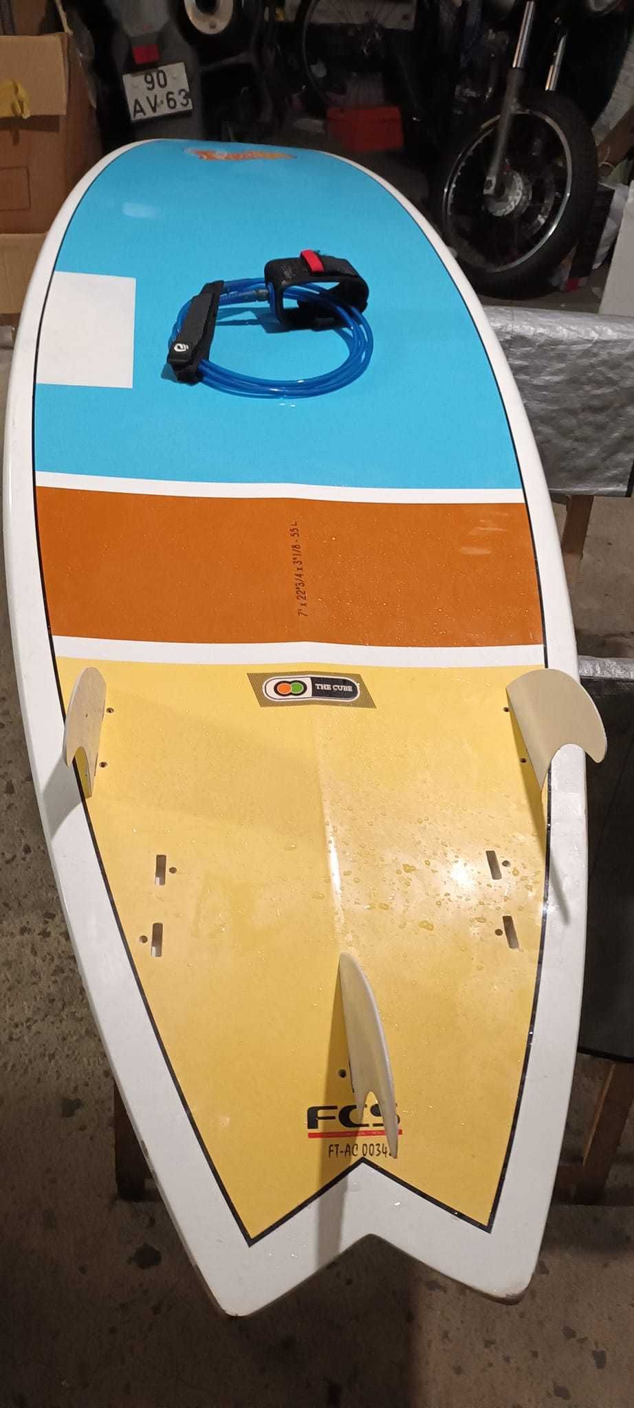 Epoxy nsp 7.2 Malibu evolution funboard prancha de surf fins Torq FCS