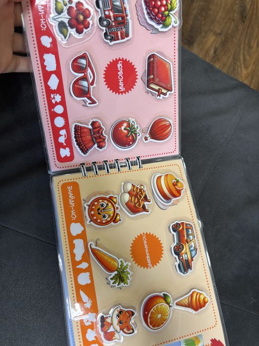 Книги День народження білочки, Мій першиц словничок, книга на липучках