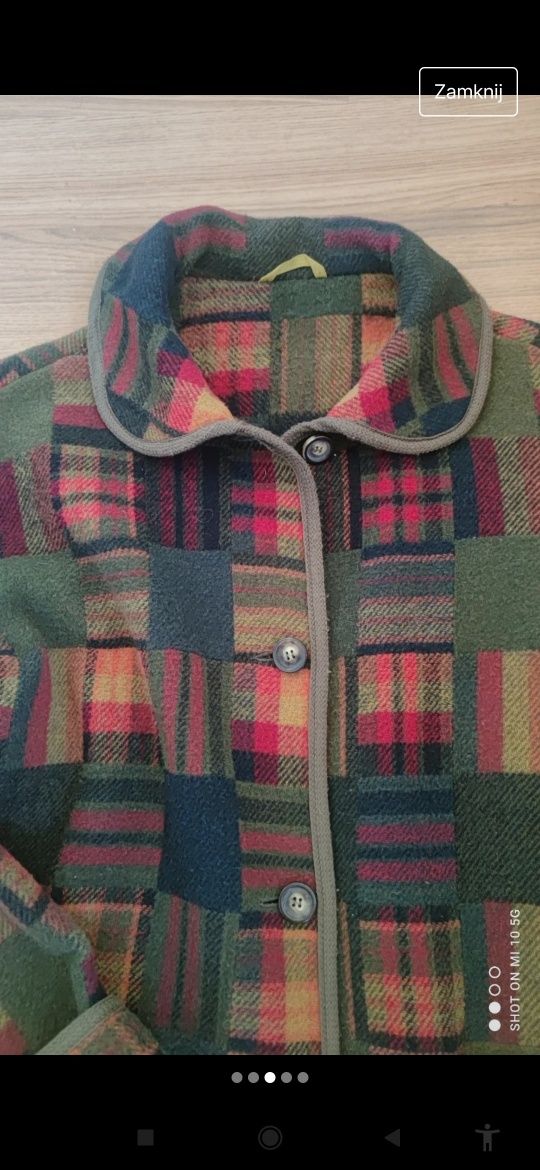C&A kurtka katana koszulowa jesienna wełna krata grunge tartan kolory
