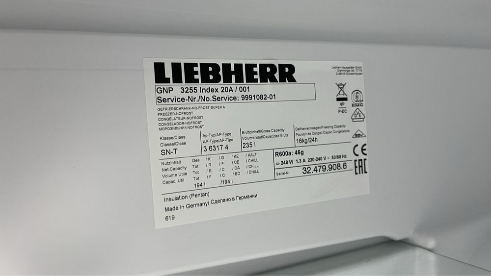 Морозильна камера Liebherr GNP 3255