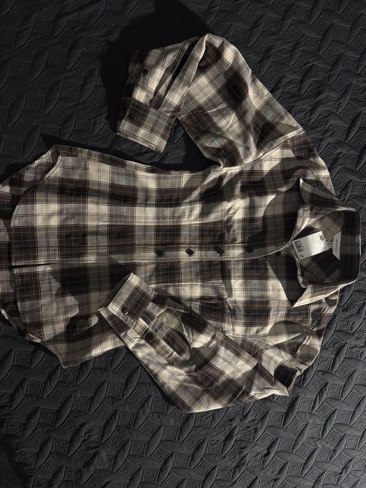 Сорочка у клітинку h&m сорочка по талії xs,s,m