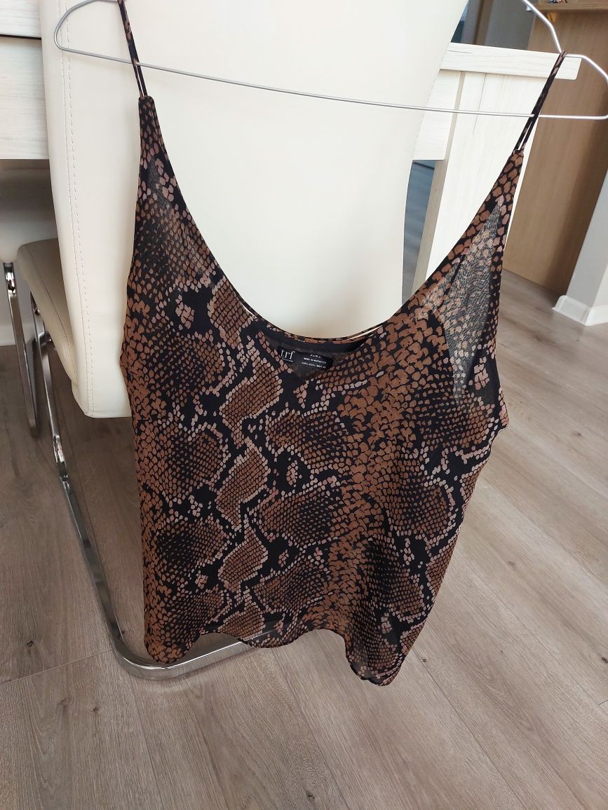 Top w zwierzęcy print ZARA rozmiar L