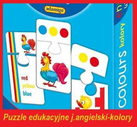 Adamigo – puzzle edukacyjne - układanka - angielskie słowa Kolory