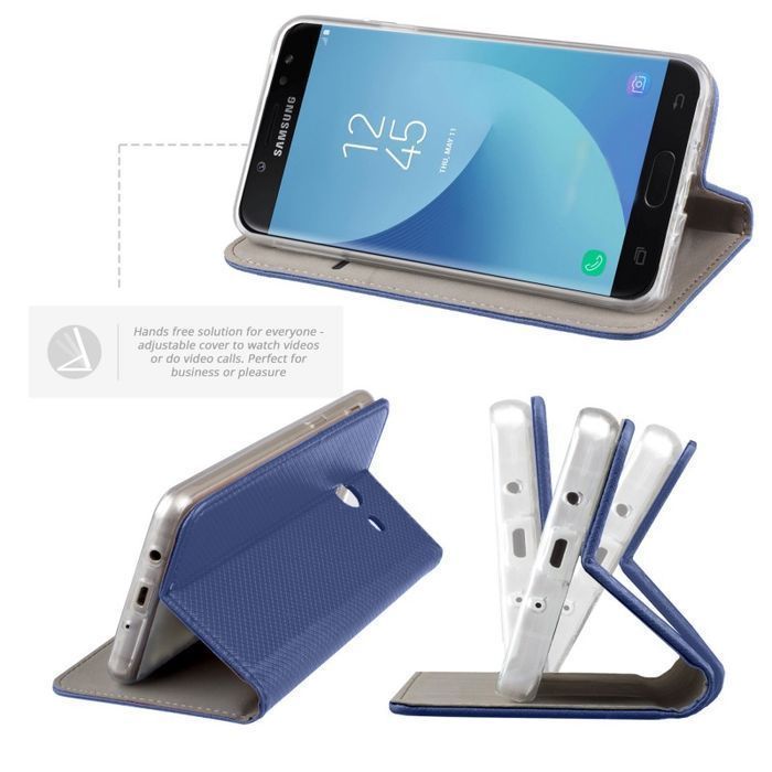 Etui Z Klapką Pokrowiec Magnet Do Samsung J5 2017 Granatowy