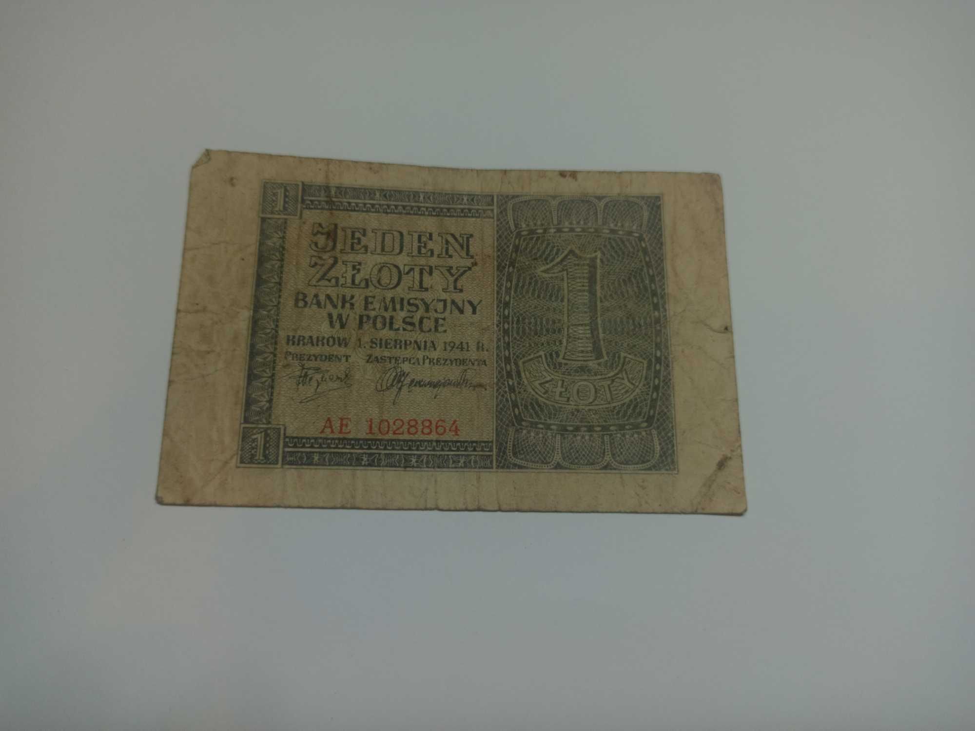 1 złotych Kraków 1 sierpnia 1941 r.