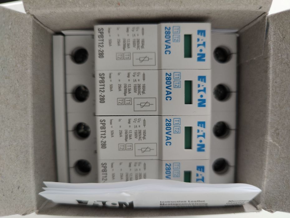 Eaton spbt12-280/4 ogranicznik przepięć b+c typ 1+2 4p 158331