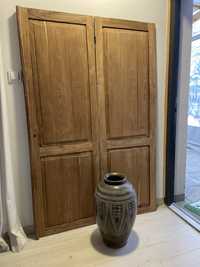 Stare drzwi drewniane z szafy egzotyczne surowe
