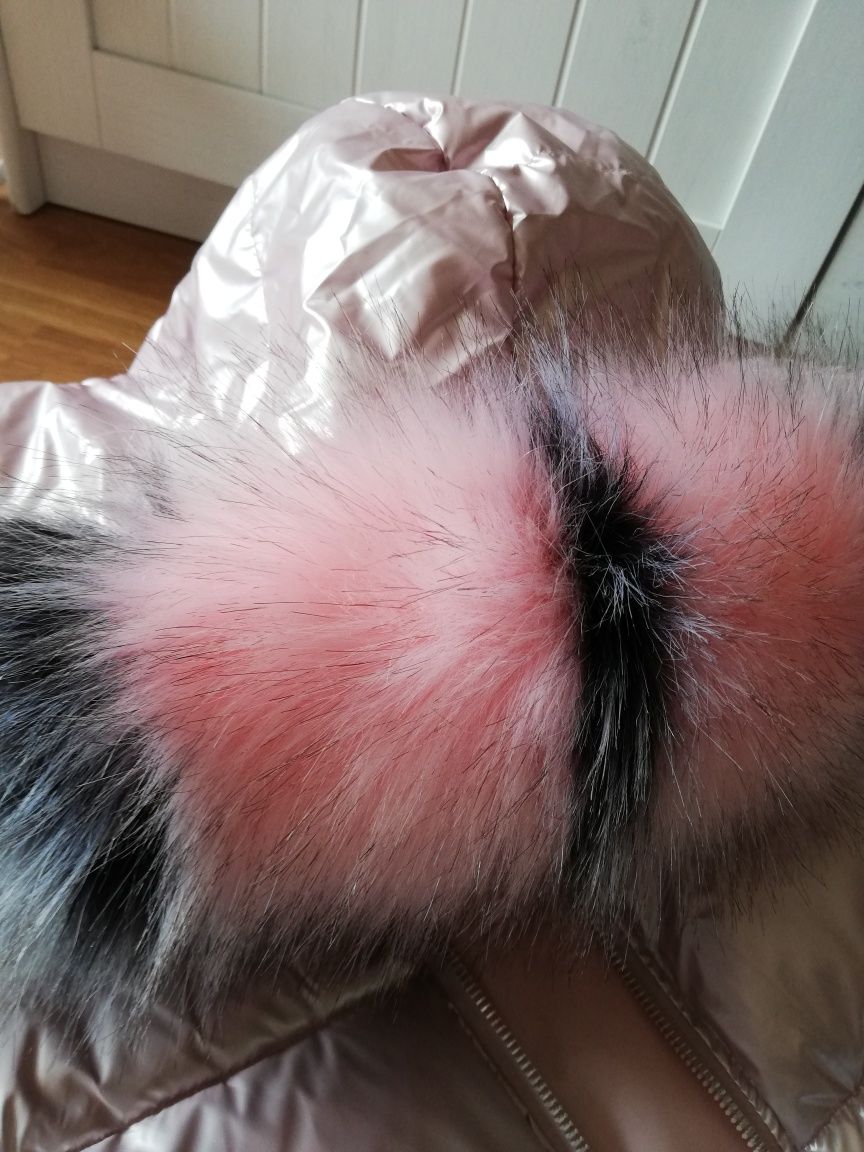 Blusão estilo bomber rosa prateado como novo tamanho M