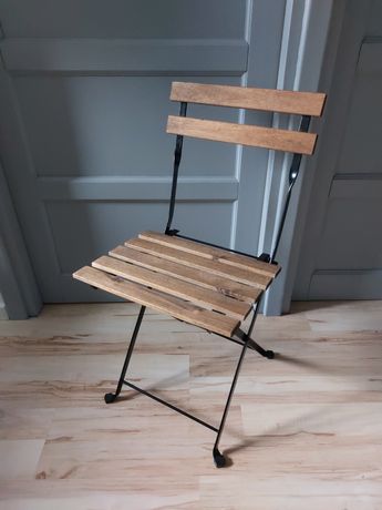 krzesło drewniane metalowe jak nowe ogrodowe składane